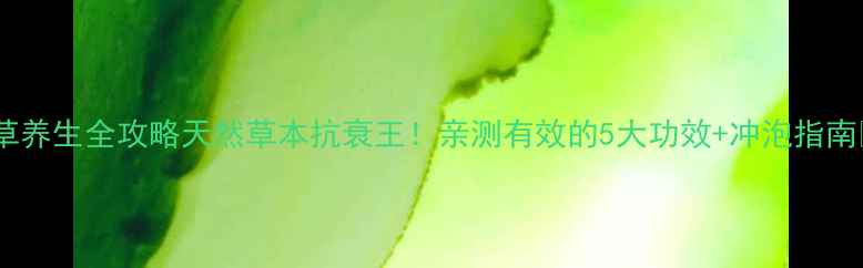 图片 ✨中灵草养生全攻略天然草本抗衰王！亲测有效的5大功效+冲泡指南💆♀️2