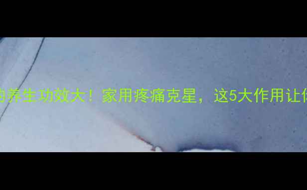 图片 ✨电磁波治疗仪的养生功效大！家用疼痛克星，这5大作用让你焕发年轻活力🔥