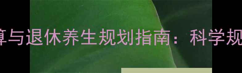 图片 上海市养老金计算与退休养生规划指南：科学规划实现健康养老2