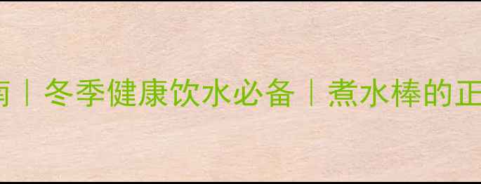 图片 养生烧水壶使用指南｜冬季健康饮水必备｜煮水棒的正确操作与养生功效2