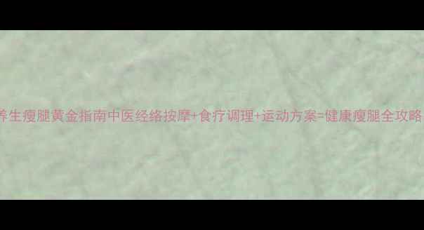 图片 养生瘦腿黄金指南中医经络按摩+食疗调理+运动方案=健康瘦腿全攻略1