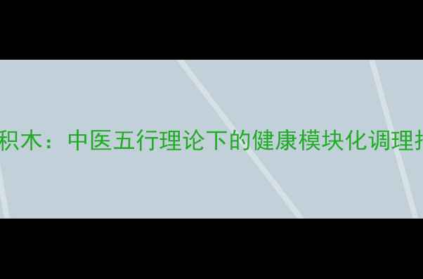 图片 养生积木：中医五行理论下的健康模块化调理指南2