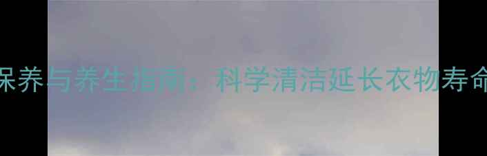 图片 冬季羽绒服保养与养生指南：科学清洁延长衣物寿命的5大秘诀1