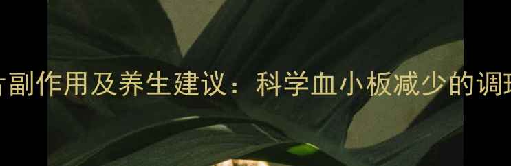 图片 升白片副作用及养生建议：科学血小板减少的调理之道