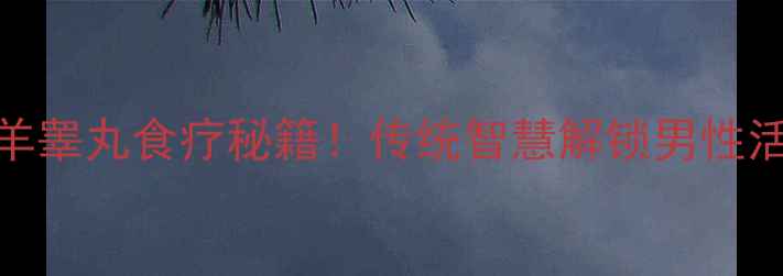 图片 天然补品羊睾丸食疗秘籍！传统智慧解锁男性活力密码🔥