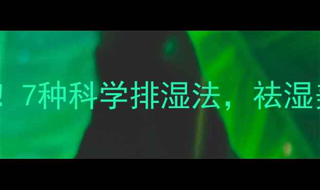 图片 女性养生必看！7种科学排湿法，祛湿美白紧致肌肤2