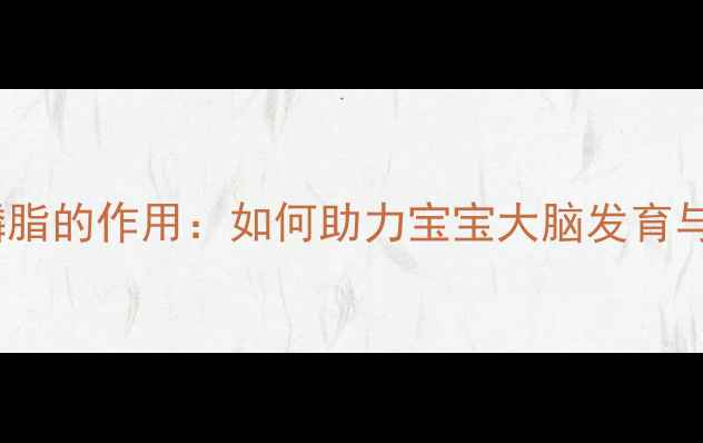 图片 婴幼儿奶粉磷脂的作用：如何助力宝宝大脑发育与免疫力提升2