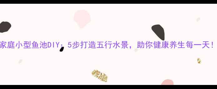 图片 家庭小型鱼池DIY：5步打造五行水景，助你健康养生每一天！