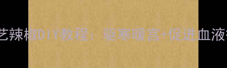 图片 居家保健新趋势！手工布艺辣椒DIY教程：驱寒暖宫+促进血液循环的养生好物制作指南2