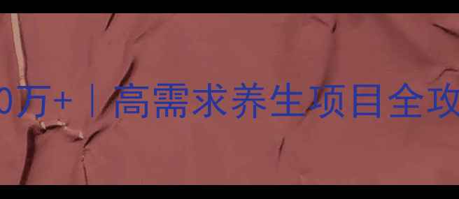 图片 居家养生副业月入50万+｜高需求养生项目全攻略（附实操指南）1
