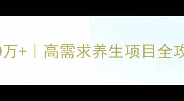 图片 居家养生副业月入50万+｜高需求养生项目全攻略（附实操指南）2