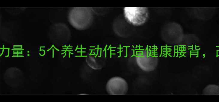图片 居家锻炼腰腹力量：5个养生动作打造健康腰背，改善久坐腰痛2