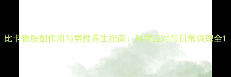 图片 比卡鲁胺副作用与男性养生指南：科学应对与日常调理全1