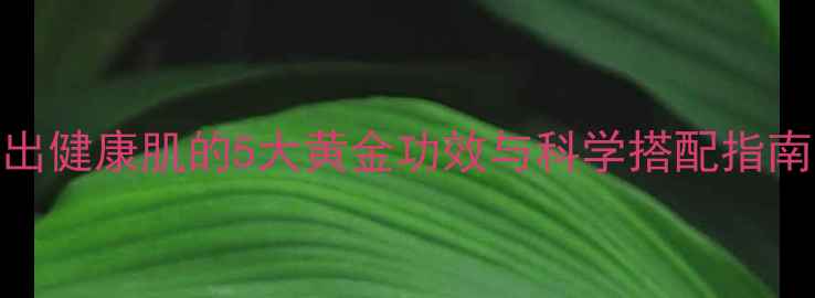 图片 氨基酸护肤成分大！养出健康肌的5大黄金功效与科学搭配指南（附真人实测对比图）