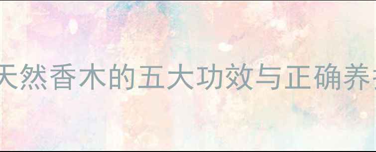 图片 沉香木养生：佩戴天然香木的五大功效与正确养护指南（附禁忌）2