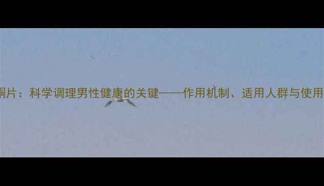图片 甲睾酮片：科学调理男性健康的关键——作用机制、适用人群与使用指南2