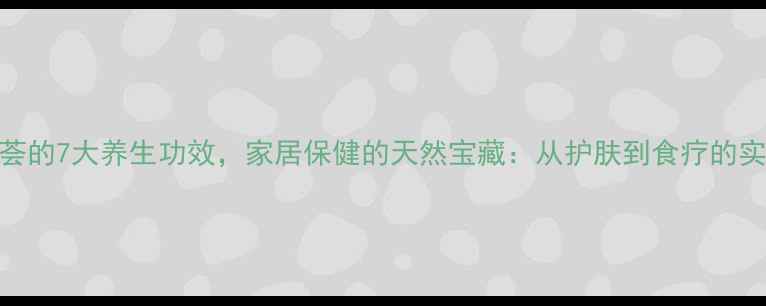图片 盆栽芦荟的7大养生功效，家居保健的天然宝藏：从护肤到食疗的实用指南