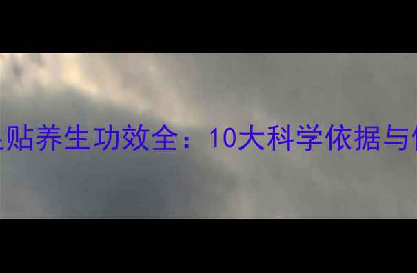 图片 禾风记足贴养生功效全：10大科学依据与使用指南