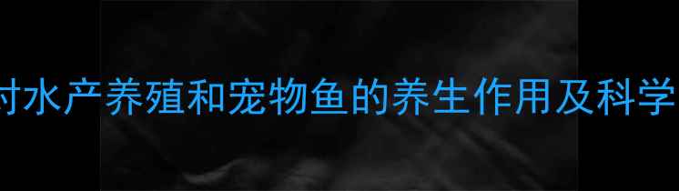 图片 维生素C对水产养殖和宠物鱼的养生作用及科学应用指南