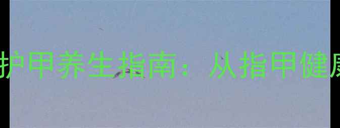 图片 美甲营养液正确使用方法及护甲养生指南：从指甲健康看全身调理的5大黄金法则