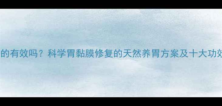 图片 胃霉素真的有效吗？科学胃黏膜修复的天然养胃方案及十大功效与作用2