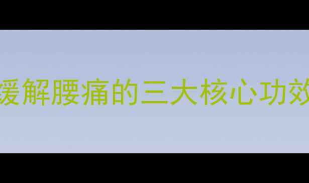 图片 腰痛宁：中医推荐的中药贴剂，缓解腰痛的三大核心功效与主治指南（附正确使用方法）