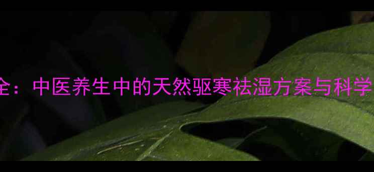 图片 药熏疗法全：中医养生中的天然驱寒祛湿方案与科学应用指南1