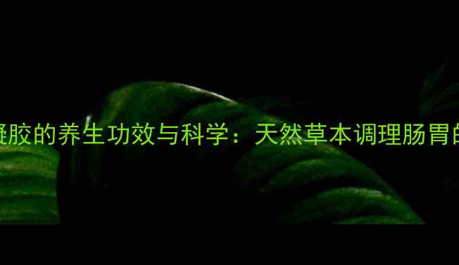 图片 薏芽健脾凝胶的养生功效与科学：天然草本调理肠胃的黄金配方