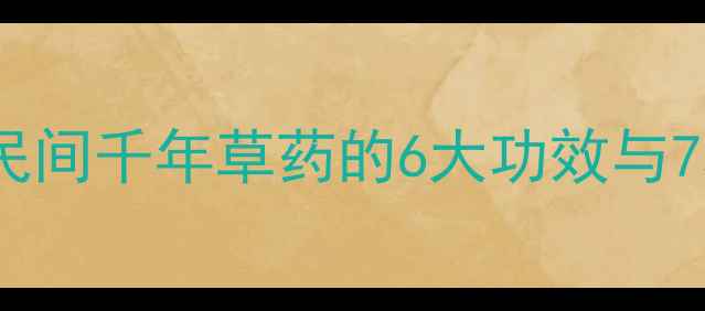 图片 蛇石草养生秘方大公开：民间千年草药的6大功效与7种搭配禁忌，养生必读！1
