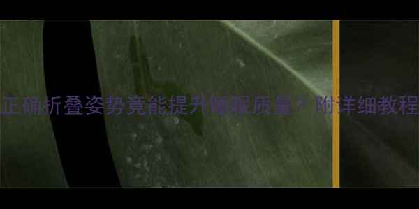 图片 被子保养有妙招！正确折叠姿势竟能提升睡眠质量？附详细教程+四季收纳指南🌿2