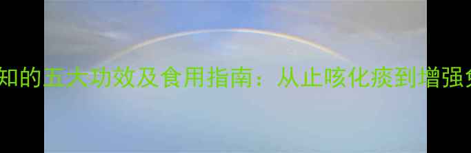 图片 贝母养生必知的五大功效及食用指南：从止咳化痰到增强免疫的全面2