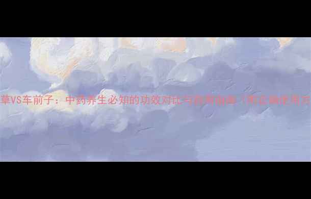 图片 车前草VS车前子：中药养生必知的功效对比与药用指南（附正确使用方法）