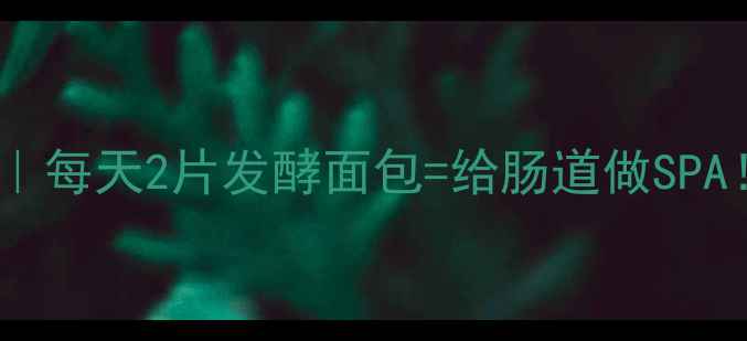 图片 酵母的隐藏养生密码｜每天2片发酵面包=给肠道做SPA！肠道健康党必看🍞1