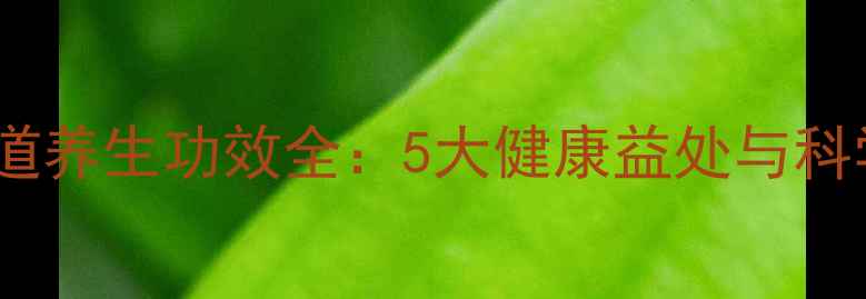 图片 鑫玺足道养生功效全：5大健康益处与科学原理1