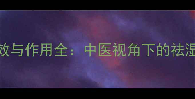 图片 钻地风养生功效与作用全：中医视角下的祛湿通络经典应用