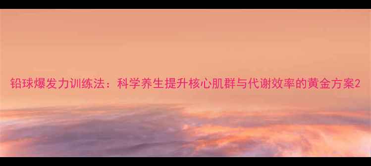 图片 铅球爆发力训练法：科学养生提升核心肌群与代谢效率的黄金方案2