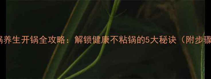 图片 铸铁锅养生开锅全攻略：解锁健康不粘锅的5大秘诀（附步骤图）1