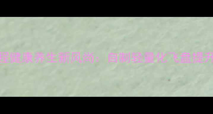 图片 飞盘DIY教程健康养生新风尚：自制轻量化飞盘提升运动效果1