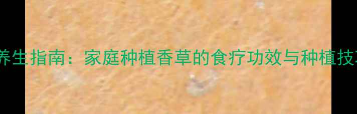 图片 香草养生指南：家庭种植香草的食疗功效与种植技巧全1