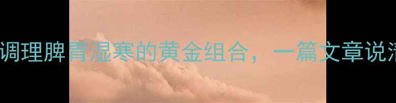 图片 高良姜+香附：中医调理脾胃湿寒的黄金组合，一篇文章说清搭配原理与食疗方
