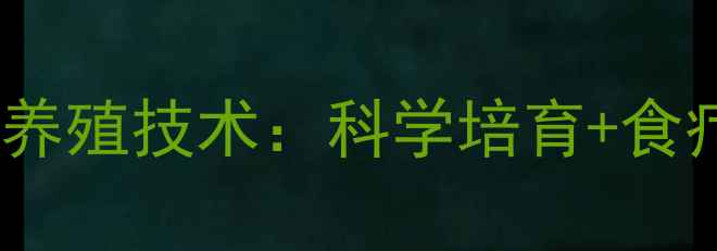 图片 高营养太阳鱼养殖技术：科学培育+食疗养生全攻略1