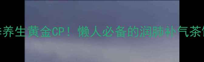 图片 麦冬黄芪茶：四季养生黄金CP！懒人必备的润肺补气茶饮配方+禁忌指南1
