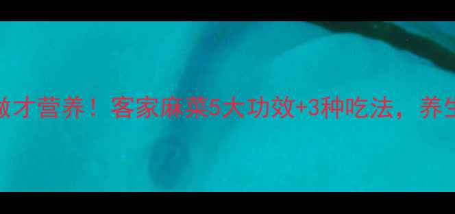 图片 麻菜这样做才营养！客家麻菜5大功效+3种吃法，养生党必看！