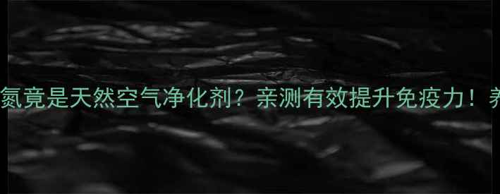 图片 🌬️二氧化氮竟是天然空气净化剂？亲测有效提升免疫力！养生必看🌿2