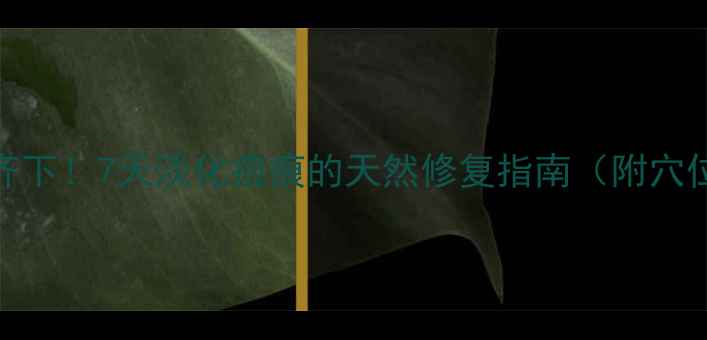 图片 🌿内调外养双管齐下！7天淡化痘痕的天然修复指南（附穴位按摩+食疗方）2