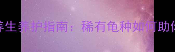 图片 🌿白化龟的养生养护指南：稀有龟种如何助你身心平衡🌿