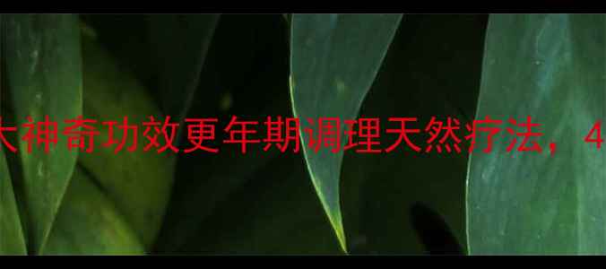 图片 🌿羊奶奶叶泡水喝的五大神奇功效更年期调理天然疗法，40+女性必看养生秘方！1