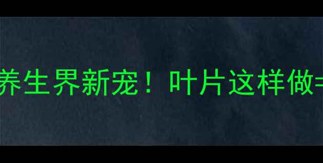 图片 🌿黄黄苗叶子｜养生界新宠！叶片这样做=天然养生水杯💦