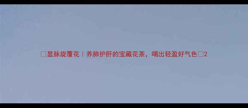 图片 💮显脉旋覆花｜养肺护肝的宝藏花茶，喝出轻盈好气色✨2